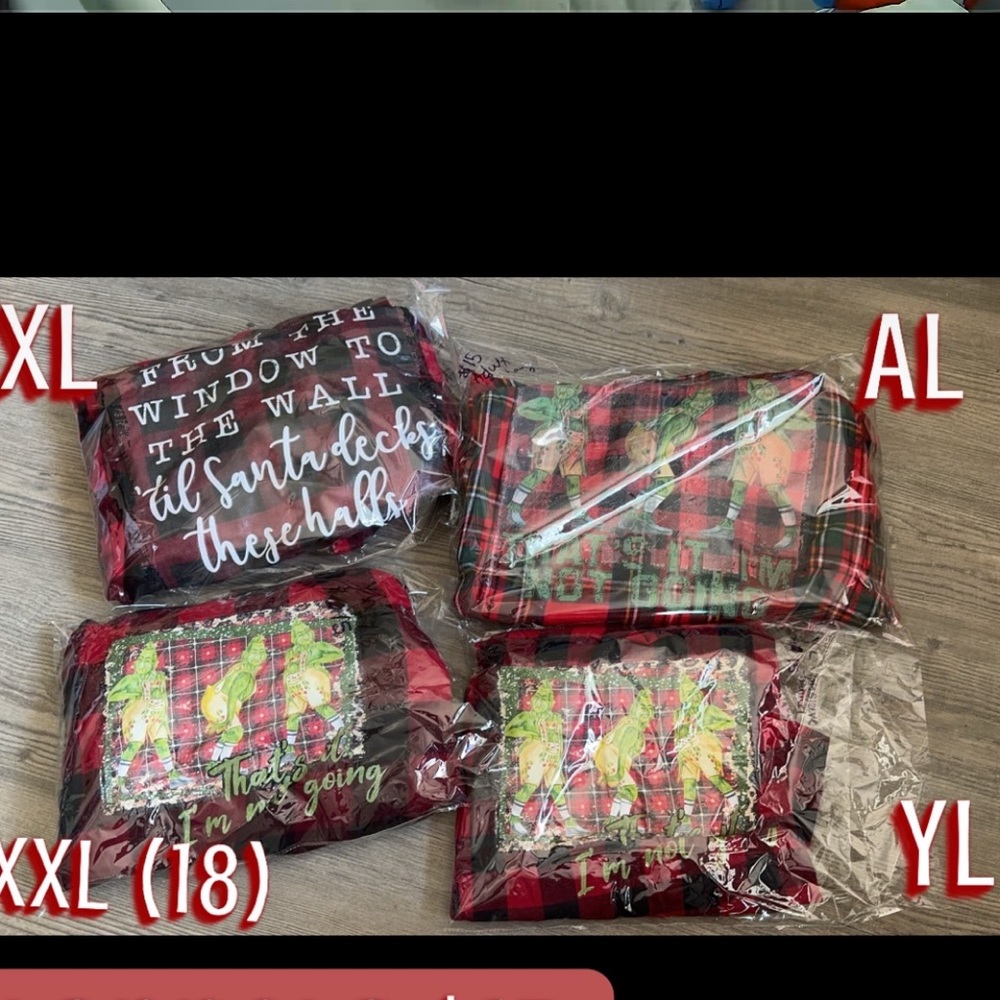 Red and Black Plaid Christmas Flannel Shirts